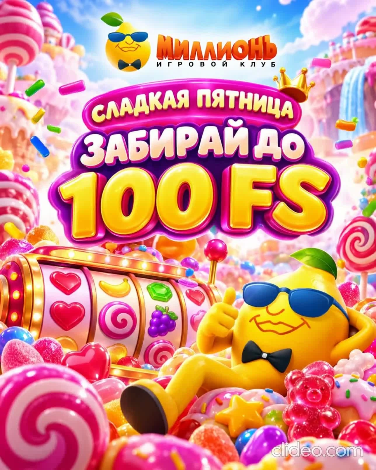 Сладкая пятница: до 100 FS в Sweet Bonanza до 24.10.2026